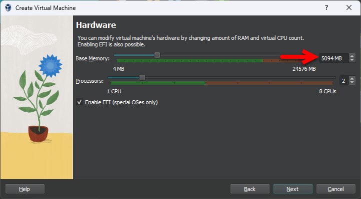 Increase base memory and processor