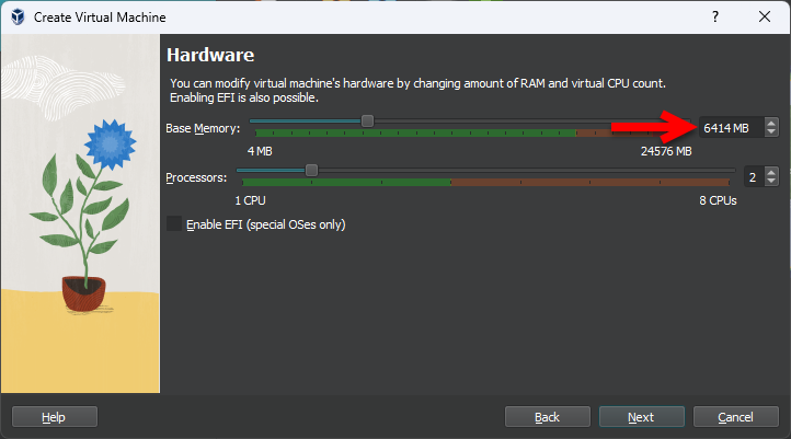 Increase Base memory and processor