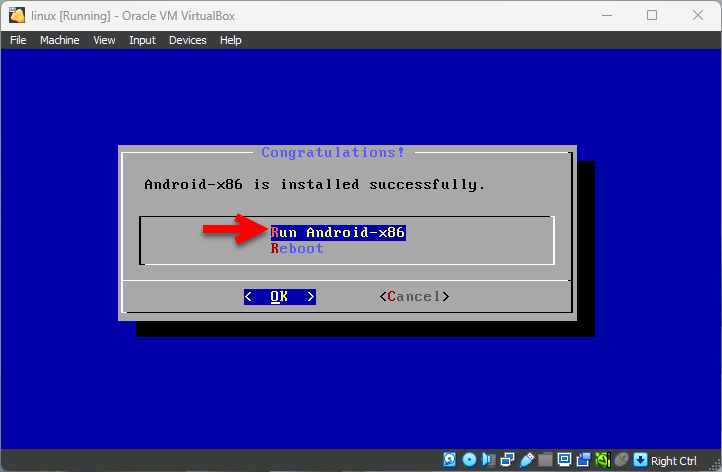 Run Android-x86