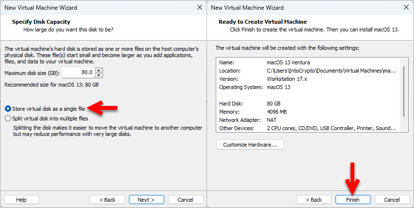 Select the maximum disk size