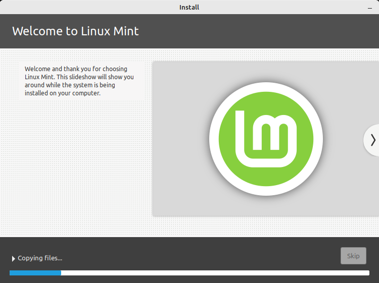 Installing Linux Mint