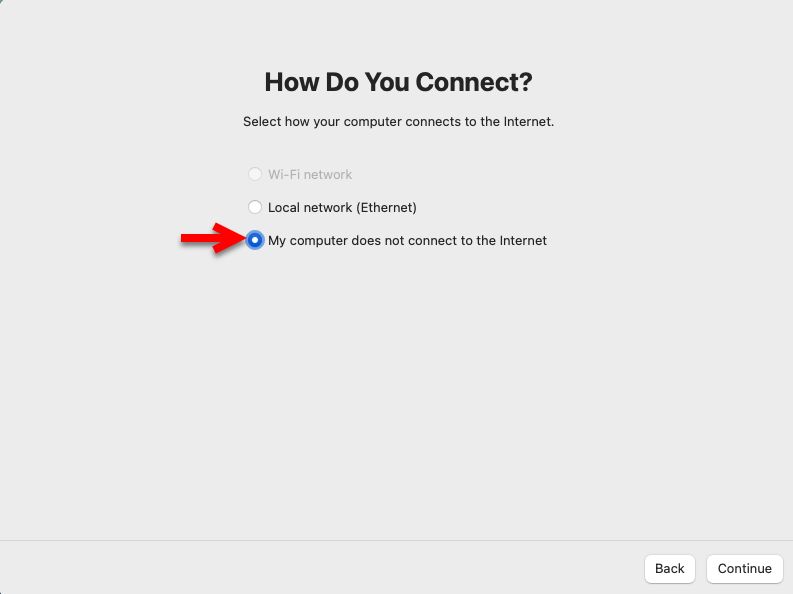 Connect your Mac to internet