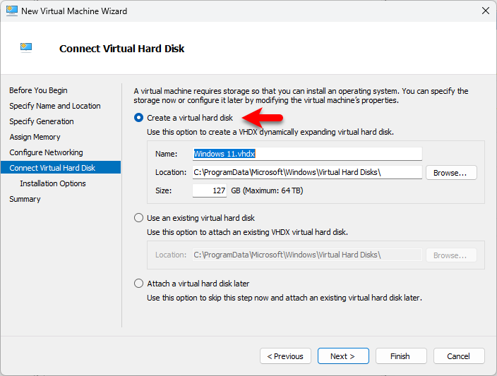 Virtual machine specifications