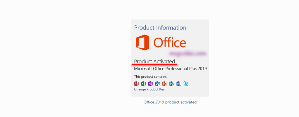 Microsoft Office 2019 activated
