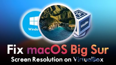 Fix macOS Big Sur screen Resolution on VirtualBox on Windows
