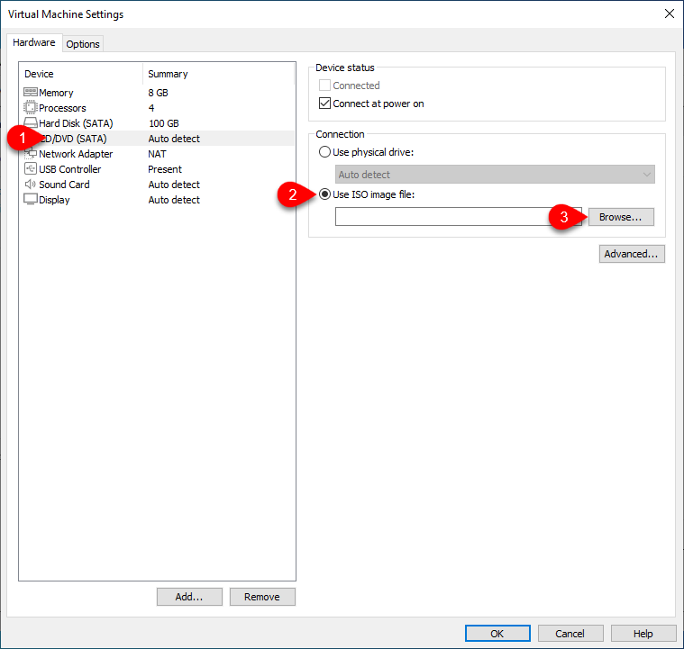 Insert ISO Image file