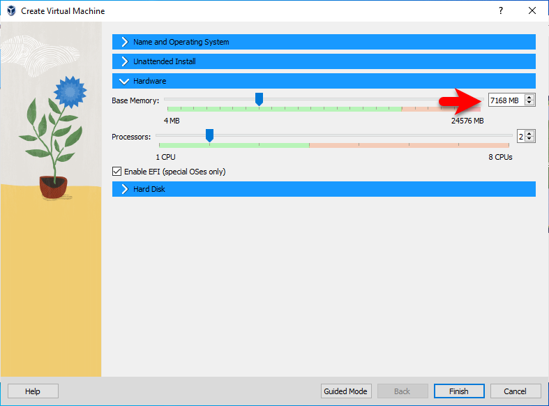 Increase the memory and processor