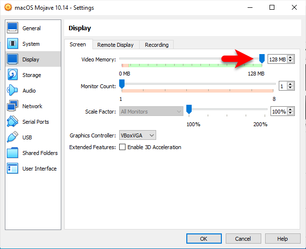 Increase video memory