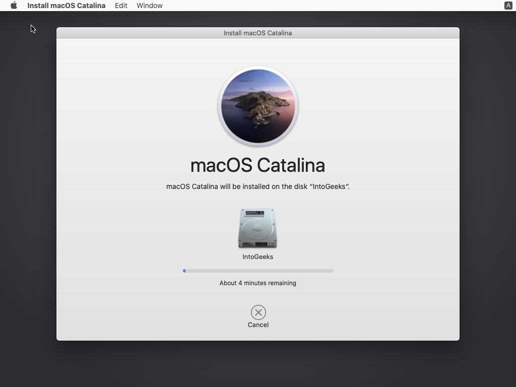 Installing macOS Catalina