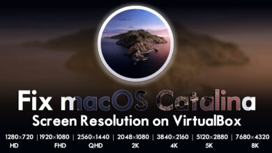 Fix macOS Catalina Screen Resolution on VirtualBox