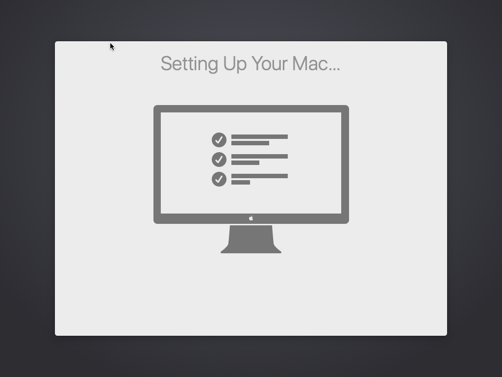 your mac set up