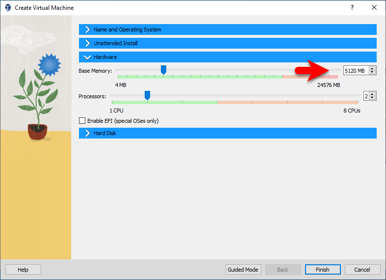 Increase the memory size